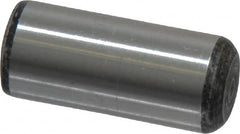 Value Collection - 7/16" Diam x 1" Pin Length Grade 8 Alloy Steel Standard Dowel Pin - C 50-58 Hardness, 39,100 Lb Breaking Strength, 1 Beveled & 1 Rounded End - Caliber Tooling