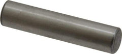 Value Collection - 7/16" Diam x 2" Pin Length Grade 8 Alloy Steel Standard Dowel Pin - C 50-58 Hardness, 39,100 Lb Breaking Strength, 1 Beveled & 1 Rounded End - Caliber Tooling