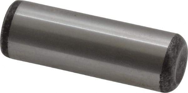 Value Collection - 1/2" Diam x 1-1/2" Pin Length Grade 8 Alloy Steel Standard Dowel Pin - C 50-58 Hardness, 51,000 Lb Breaking Strength, 1 Beveled & 1 Rounded End - Caliber Tooling