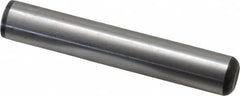 Value Collection - 1/2" Diam x 3" Pin Length Grade 8 Alloy Steel Standard Dowel Pin - C 50-58 Hardness, 51,000 Lb Breaking Strength, 1 Beveled & 1 Rounded End - Caliber Tooling