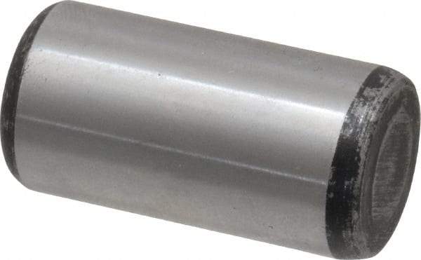 Value Collection - 5/8" Diam x 1-1/4" Pin Length Grade 8 Alloy Steel Standard Dowel Pin - C 50-58 Hardness, 79,800 Lb Breaking Strength, 1 Beveled & 1 Rounded End - Caliber Tooling