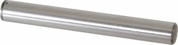 Value Collection - 5/8" Diam x 5" Pin Length Grade 8 Alloy Steel Standard Dowel Pin - C 50-58 Hardness, 79,800 Lb Breaking Strength, 1 Beveled & 1 Rounded End - Caliber Tooling