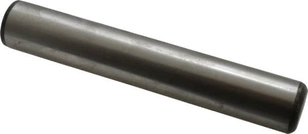 Value Collection - 1" Diam x 6" Pin Length Grade 8 Alloy Steel Standard Dowel Pin - C 50-58 Hardness, 204,000 Lb Breaking Strength, 1 Beveled & 1 Rounded End - Caliber Tooling