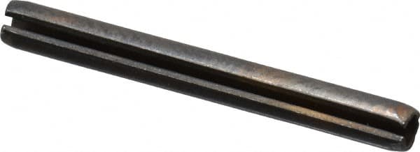 Made in USA - 3/32" Diam x 7/8" Long Slotted Spring Pin - Grade 1070-1090 Alloy Steel, Black Oxide Finish - Caliber Tooling