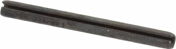 Made in USA - 3/32" Diam x 1" Long Slotted Spring Pin - Grade 1070-1090 Alloy Steel, Black Oxide Finish - Caliber Tooling