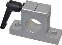 80/20 Inc. - 3 Inch Wide x 2-1/8 Inch High x 7/8 Inch Deep Horizontal Quick Clamp - 1.004 Inch Hole x 0.328 Inch Bolt Hole Diameter - Caliber Tooling