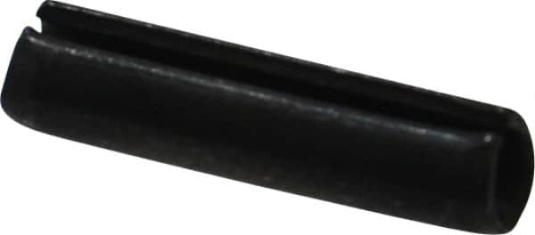 Made in USA - 1/8" Diam x 1/2" Long Slotted Spring Pin - Grade 1070-1090 Alloy Steel, Black Oxide Finish - Caliber Tooling