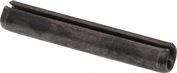 Made in USA - 1/8" Diam x 3/4" Long Slotted Spring Pin - Grade 1070-1090 Alloy Steel, Black Oxide Finish - Caliber Tooling