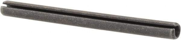 Made in USA - 1/8" Diam x 1-1/2" Long Slotted Spring Pin - Grade 1070-1090 Alloy Steel, Black Oxide Finish - Caliber Tooling