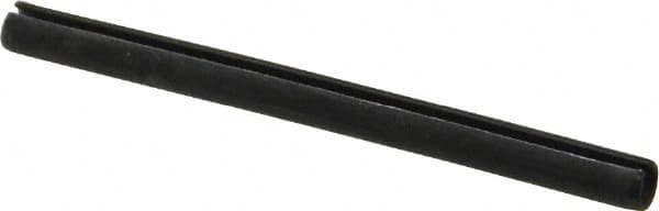 Made in USA - 1/8" Diam x 1-5/8" Long Slotted Spring Pin - Grade 1070-1090 Alloy Steel, Black Oxide Finish - Caliber Tooling