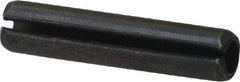 Made in USA - 3/16" Diam x 7/8" Long Slotted Spring Pin - Grade 1070-1090 Alloy Steel, Black Oxide Finish - Caliber Tooling