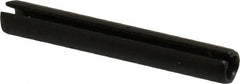 Made in USA - 3/16" Diam x 1-3/8" Long Slotted Spring Pin - Grade 1070-1090 Alloy Steel, Black Oxide Finish - Caliber Tooling