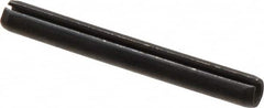 Made in USA - 3/16" Diam x 1-5/8" Long Slotted Spring Pin - Grade 1070-1090 Alloy Steel, Black Oxide Finish - Caliber Tooling