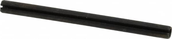 Made in USA - 3/16" Diam x 2-1/2" Long Slotted Spring Pin - Grade 1070-1090 Alloy Steel, Black Oxide Finish - Caliber Tooling