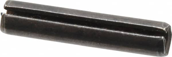 Made in USA - 1/4" Diam x 1-1/4" Long Slotted Spring Pin - Grade 1070-1090 Alloy Steel, Black Oxide Finish - Caliber Tooling