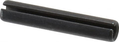 Made in USA - 1/4" Diam x 1-3/8" Long Slotted Spring Pin - Grade 1070-1090 Alloy Steel, Black Oxide Finish - Caliber Tooling