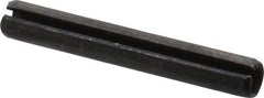 Made in USA - 1/4" Diam x 1-3/4" Long Slotted Spring Pin - Grade 1070-1090 Alloy Steel, Black Oxide Finish - Caliber Tooling