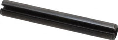 Made in USA - 1/4" Diam x 1-7/8" Long Slotted Spring Pin - Grade 1070-1090 Alloy Steel, Black Oxide Finish - Caliber Tooling