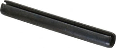 Made in USA - 1/4" Diam x 2" Long Slotted Spring Pin - Grade 1070-1090 Alloy Steel, Black Oxide Finish - Caliber Tooling