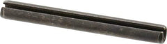 Made in USA - 1/4" Diam x 2-1/4" Long Slotted Spring Pin - Grade 1070-1090 Alloy Steel, Black Oxide Finish - Caliber Tooling