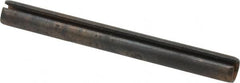 Made in USA - 1/4" Diam x 2-1/2" Long Slotted Spring Pin - Grade 1070-1090 Alloy Steel, Black Oxide Finish - Caliber Tooling