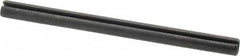 Made in USA - 1/4" Diam x 3-1/2" Long Slotted Spring Pin - Grade 1070-1090 Alloy Steel, Black Oxide Finish - Caliber Tooling