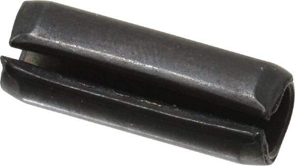 Made in USA - 5/16" Diam x 7/8" Long Slotted Spring Pin - Grade 1070-1090 Alloy Steel, Black Oxide Finish - Caliber Tooling