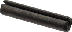 Made in USA - 5/16" Diam x 1-1/2" Long Slotted Spring Pin - Grade 1070-1090 Alloy Steel, Black Oxide Finish - Caliber Tooling