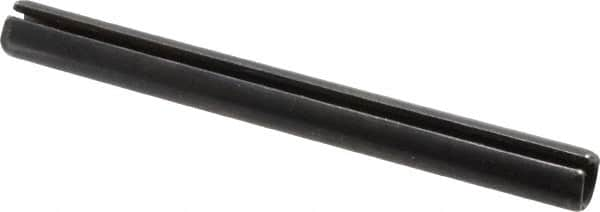 Made in USA - 5/16" Diam x 3-1/4" Long Slotted Spring Pin - Grade 1070-1090 Alloy Steel, Black Oxide Finish - Caliber Tooling