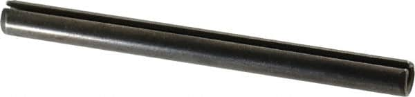 Made in USA - 5/16" Diam x 3-3/4" Long Slotted Spring Pin - Grade 1070-1090 Alloy Steel, Black Oxide Finish - Caliber Tooling