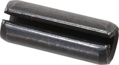 Made in USA - 3/8" Diam x 1" Long Slotted Spring Pin - Grade 1070-1090 Alloy Steel, Black Oxide Finish - Caliber Tooling