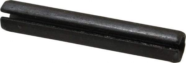 Made in USA - 3/8" Diam x 2-1/4" Long Slotted Spring Pin - Grade 1070-1090 Alloy Steel, Black Oxide Finish - Caliber Tooling