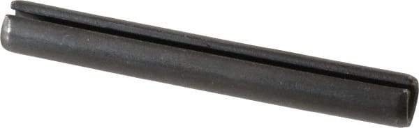 Made in USA - 3/8" Diam x 3" Long Slotted Spring Pin - Grade 1070-1090 Alloy Steel, Black Oxide Finish - Caliber Tooling