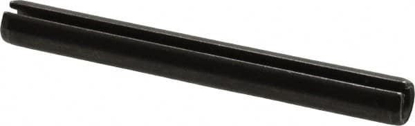 Made in USA - 3/8" Diam x 3-1/2" Long Slotted Spring Pin - Grade 1070-1090 Alloy Steel, Black Oxide Finish - Caliber Tooling