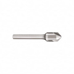 SGS - 1/2" Head Diam, 1/4" Shank Diam, 3 Flute 90° Solid Carbide Countersink - Caliber Tooling