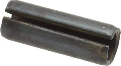 Made in USA - 7/16" Diam x 1-1/4" Long Slotted Spring Pin - Grade 1070-1090 Alloy Steel, Black Oxide Finish - Caliber Tooling