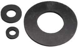 Made in USA - #12 Screw, Grade 60 Neoprene Standard Flat Washer - 0.195" ID x 7/16" OD, 0.108" Thick, Plain Finish - Caliber Tooling