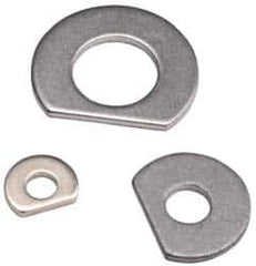 Made in USA - #3 Screw Size, 0.102" ID, 1008/1010 Steel Clipped Washer - 0.097 to 0.107" ID, 0.237 to 0.257" OD, 0.027 to 0.033" Thickness, Uncoated - Caliber Tooling