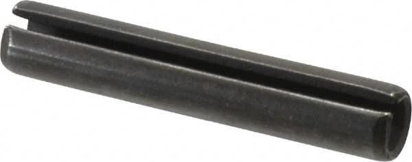 Made in USA - 1/2" Diam x 2-3/4" Long Slotted Spring Pin - Grade 1070-1090 Alloy Steel, Black Oxide Finish - Caliber Tooling