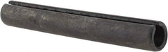 Made in USA - 1/2" Diam x 3-1/2" Long Slotted Spring Pin - Grade 1070-1090 Alloy Steel, Black Oxide Finish - Caliber Tooling