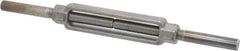 Made in USA - 5,200 Lb Load Limit, 3/4" Thread Diam, 6" Take Up, Steel Stub & Stub Turnbuckle - 8-1/4" Body Length, 1-1/16" Neck Length, 16" Closed Length - Caliber Tooling