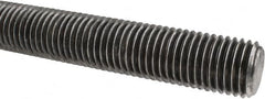 Made in USA - 1-8 UNC (Coarse), 3' Long, Low Carbon Steel Threaded Rod - Oil Finish Finish, Right Hand Thread - Caliber Tooling