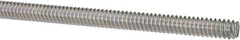 Value Collection - #10-24 UNC (Coarse), 3' Long, Low Carbon Steel Threaded Rod - Zinc-Plated Finish, Right Hand Thread - Caliber Tooling