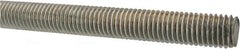 Made in USA - 5/8-11 UNC (Coarse), 3' Long, Low Carbon Steel Threaded Rod - Zinc-Plated Finish, Right Hand Thread - Caliber Tooling