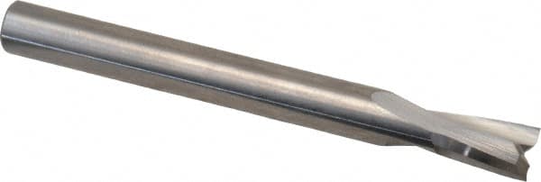 Onsrud - 1/4" Cutting Diam x 3/8" Length of Cut, 2 Flute, Upcut Spiral Router Bit - Uncoated, Right Hand Cut, Solid Carbide, 2-1/2" OAL x 1/4" Shank Diam, Double Edge, 11° Helix Angle - Caliber Tooling