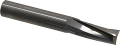 Onsrud - 1/2" Cutting Diam x 1-1/8" Length of Cut, 3 Flute, Upcut Spiral Router Bit - Uncoated, Right Hand Cut, Solid Carbide, 3-1/2" OAL x 1/2" Shank Diam, Three Edge, 10° Helix Angle - Caliber Tooling