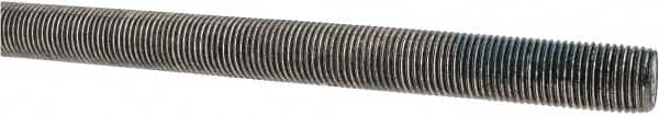 Made in USA - 1/2-20 UNF (Fine), 3' Long, Stainless Steel Threaded Rod - Right Hand Thread - Caliber Tooling