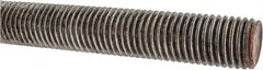 Value Collection - 7/8-9 UNC (Coarse), 3' Long, Alloy Steel Threaded Rod - Plain Finish, Right Hand Thread - Caliber Tooling