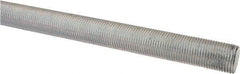 Made in USA - 5/8-18 UNF (Fine), 3' Long, Low Carbon Steel Threaded Rod - Zinc-Plated Finish, Right Hand Thread - Caliber Tooling