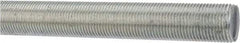 Made in USA - 7/8-14 UNF (Fine), 3' Long, Low Carbon Steel Threaded Rod - Zinc-Plated Finish, Right Hand Thread - Caliber Tooling